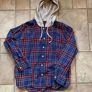 Mens XL flannel hoodie